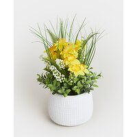 Faux Mixed Daffodil Plant Yellow