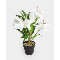 Faux Tiger Lily Plant Ivory