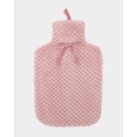 Fleece Hot Water Bottle Soft-Pink