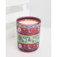 Carolyn Donnelly Eclectic Large Decal Candle Burgundy