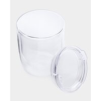 Double Walled Glass Travel Mug Clear