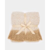 Boucle Knit Throw Ochre 