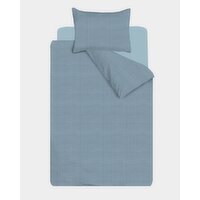 Textured Complete Bed Set Navy Double