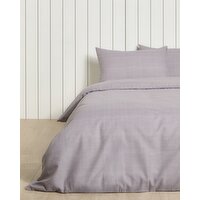 Textured Complete Bed Set Steel Double