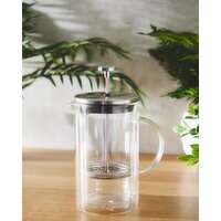 1L Double Wall Glass Cafetiere Clear