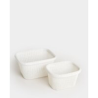 Knitted Basket White L