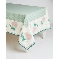 Carolyn Donnelly Eclectic Bloom Tablecloth Light-Green 