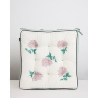 Carolyn Donnelly Eclectic Printed Seat Pad Dark-Green 
