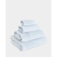 Ribbed Cotton Face Cloth Light-Blue Face
