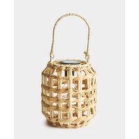 Seagrass Solar LED Lantern Natural