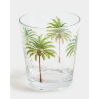 Palm Print Hammered Tumbler Clear 