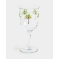 Palm Print Hammered Wine Glass Clear