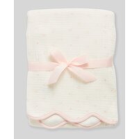 Floral Cheesecloth Blanket Baby-Pink