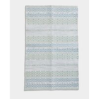 Cotton Aztec Weave Bath Mat Green 