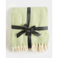 Zig-Zag Chevron Throw Green 