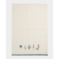 Carolyn Donnelly Eclectic Waffle Embroidered Tea Towel Light-Green