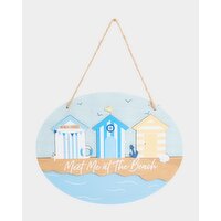Beach Sign Blue