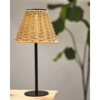 Rattan Solar LED Table Lamp Natural
