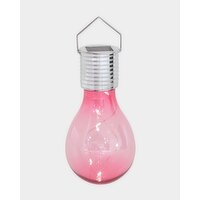 Hanging Solar LED Bulb Pink