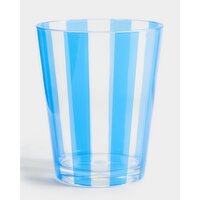 Stripe Tumbler Glass Blue 