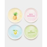 Fruit Plates - Pack Of 4 Multi 