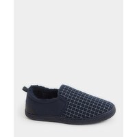 Memory Foam Full Back Slippers Navy 9