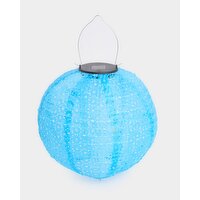 Solar Hanging Mosaic Lantern Blue