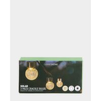 Solar Crackle Bulbs - Pack Of 3 Warmwhite