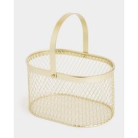 Oval Wire Basket Gold S