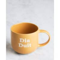 Helen James Considered Dia Duit Mug Mustard
