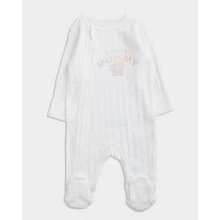 I Love Mummy Two-Way-Zip Sleepsuit Cream 3-6 Mths