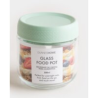 Glass Food Pot - 350ml Green