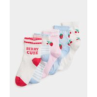 Baby Design Socks - Pack of 5 Blue-Red 6-8.5
