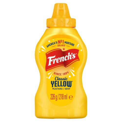 French's American Classic Yellow Squeezy Mustard Hot Dogs 226G