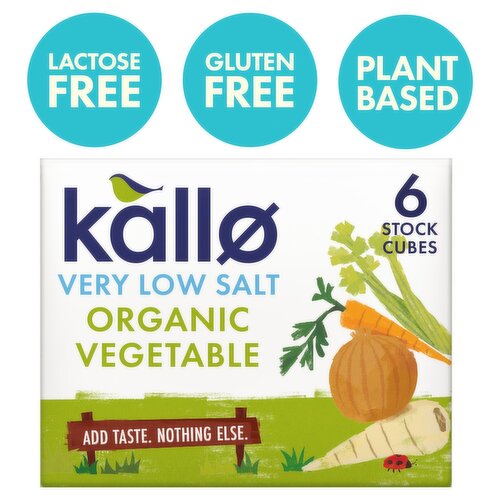 Kallo 6 Organic Vegetable Stock Cubes 66g