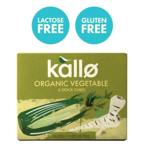 Kallo 6 Organic Vegetable Stock Cubes 66g