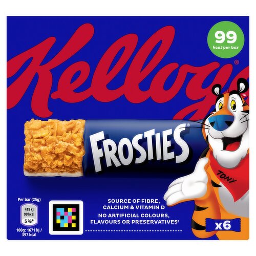 Kellogg's Frosties Cereal Breakfast Bar 6x25g