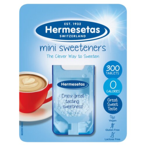 Hermesetas Mini Sweeteners 300 Tablets – Zero Calorie Sugar Free Pocket Size Dispenser