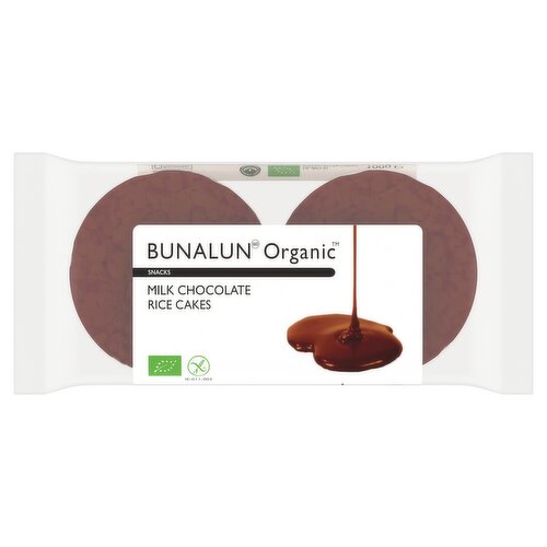 Bunalun Organic Milk Chocolate Rice Cakes 100g