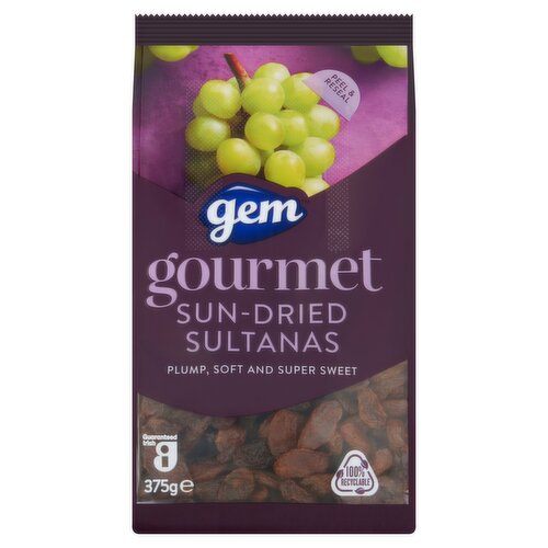 Gem Gourmet Sun-Dried Sultanas 375g