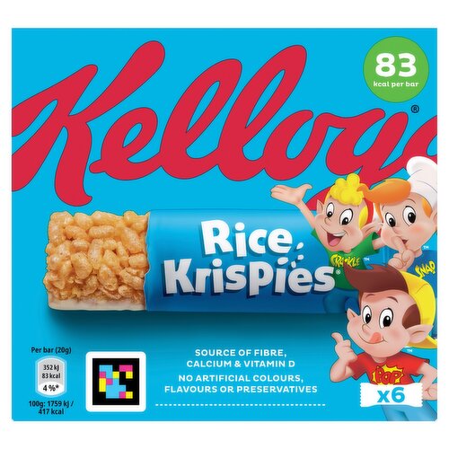 Kellogg's Rice Krispies Breakfast Cereal Bars 6x20g