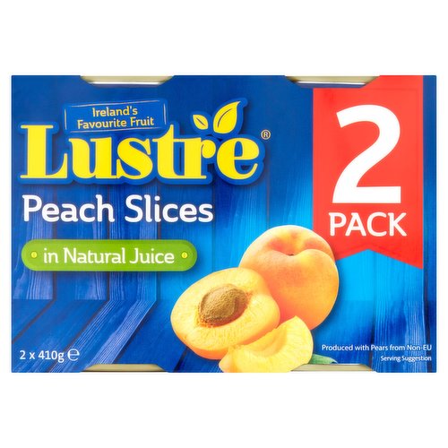 Lustre Peach Slices in Natural Juice 2 x 410g