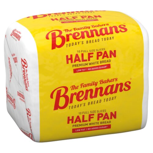 Brennans Half Pan 10 Premium White Bread Slices 390g