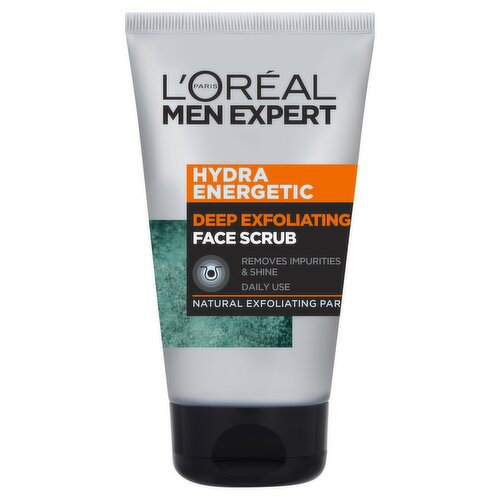 L'Oreal Men Expert Hydra Energetic Deep Exfoliating, Pore-Cleansing & Purifying Face Scrub 100ml