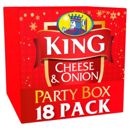 King Merry Christmas Cheese & Onion Flavour Potato Crisps 18 x 25g