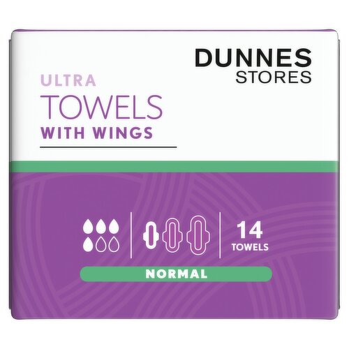 Dunnes Stores 14 Normal Ultra Towels with Wings