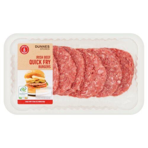 Dunnes Stores 6 Irish Beef Burgers 600g