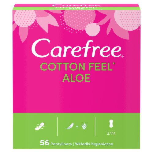 Carefree Cotton Aloe Pantyliners 56ct