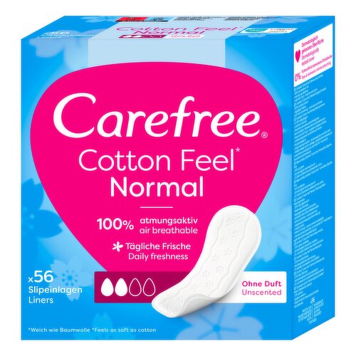 Carefree Cotton Unscented Pantyliners 56ct