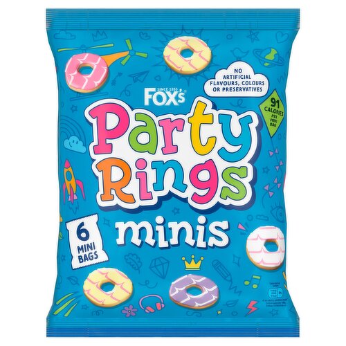 Fox's Biscuits Party Rings Minis 6 Snack Bags